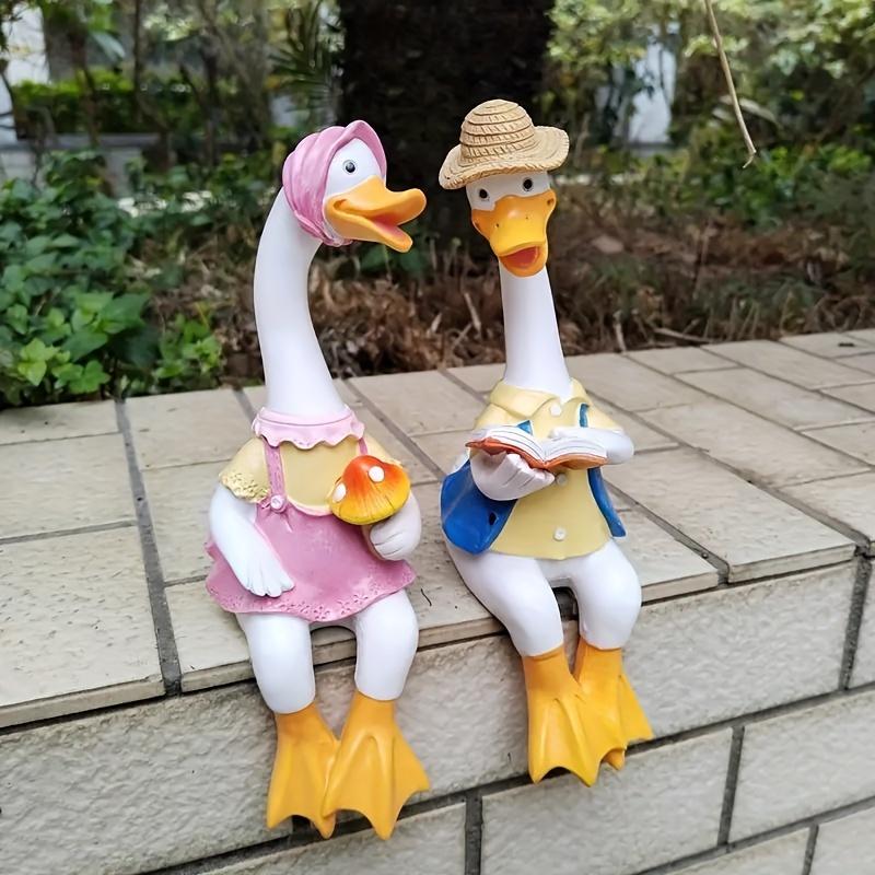 Figurki Kaczuszek z Żywicy - Dekoracyjne Ręcznie Malowane Kolekcjonerskie na Różne Rodzaje Pomieszczeń, Wszechstronny Wystrój Wewnętrzny i Zewnętrzny