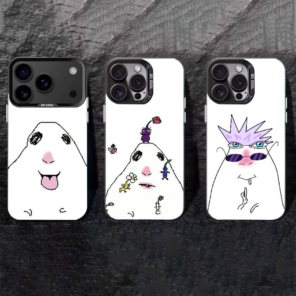 goofy hamster Phone Case For iPhone 17,16,15,14,13,12,11 Plus,Pro Max,XS,Colored silver phone case