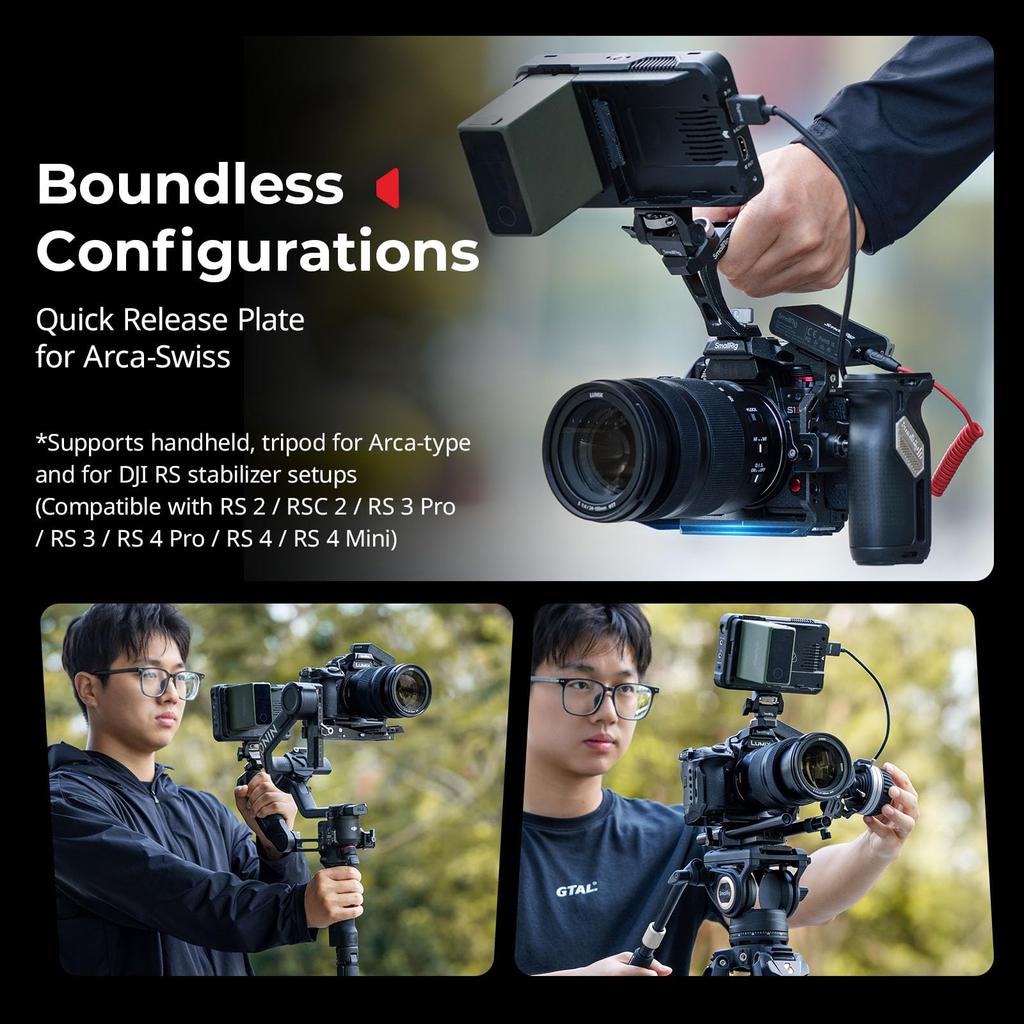 SmallRig Black Mamba Camera Cage for Panasonic G9 II S5 II S5 IIX S1R II S1 II S1 IIE with Quick Release Cold Shoe Strap and Threads / / / / /