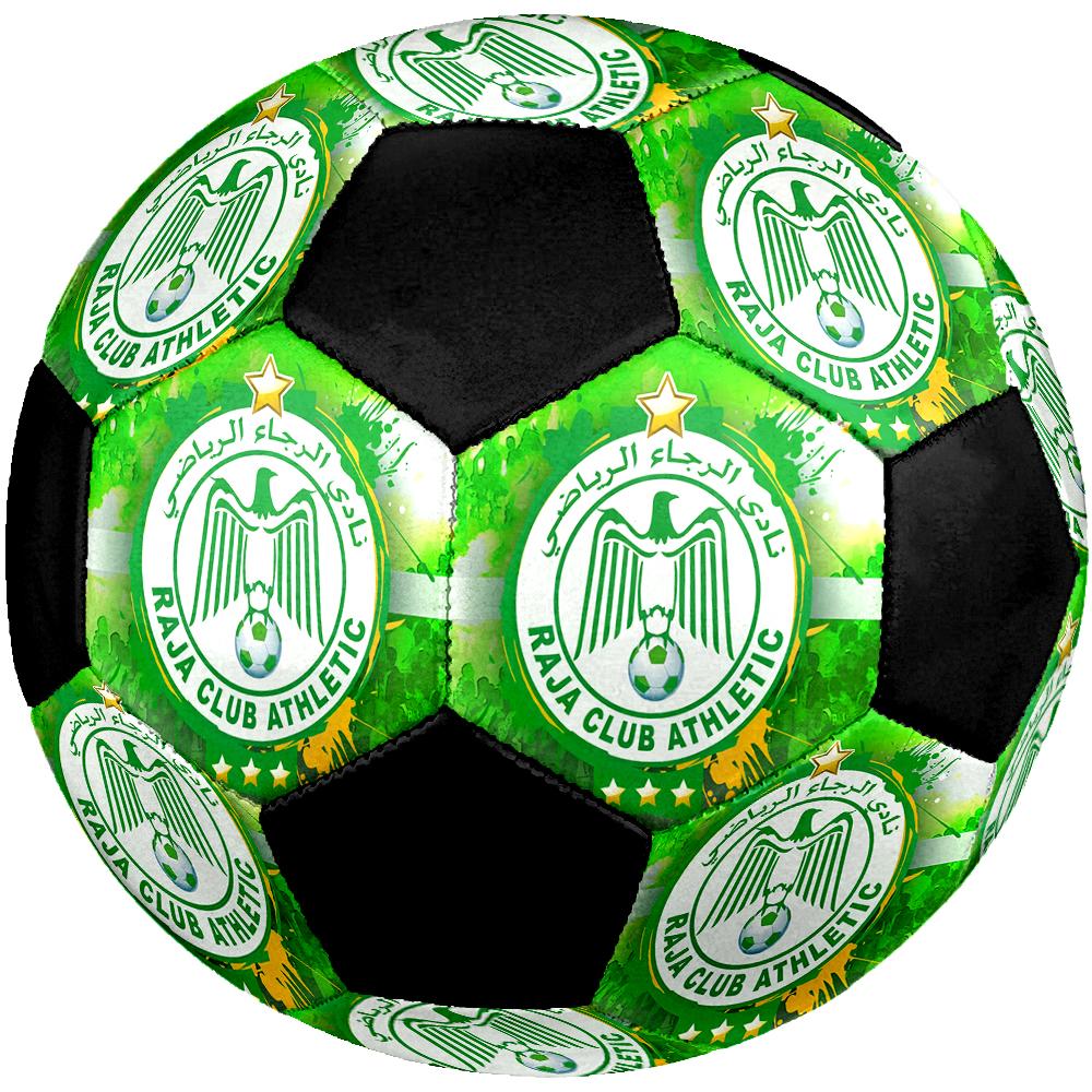 SIZE 5 Raja Casablanca Soccer Ball Colorful All Ages Machine Stitched PVC Competition Ready Durable High-Bounce