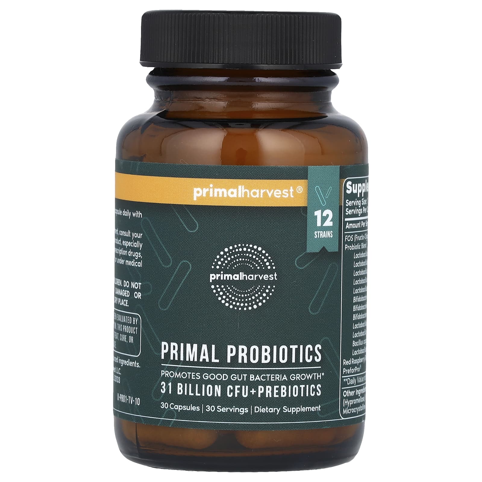 

Primal Harvest, Primal Probiotic, 31 мільярд КУО, 30 капсул