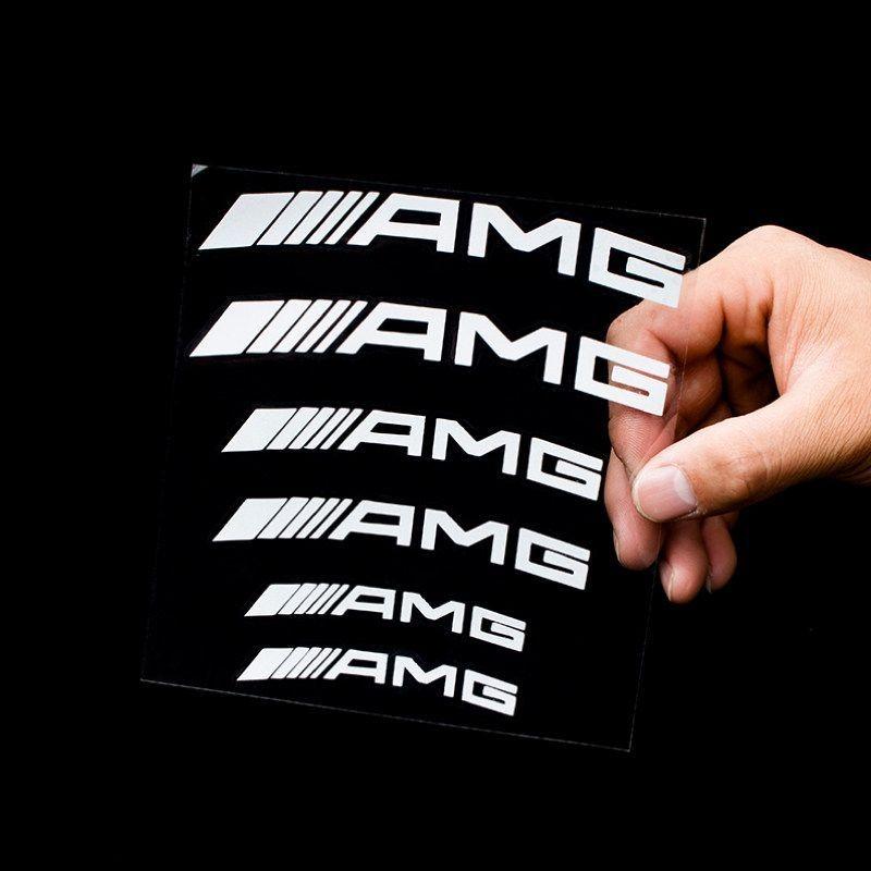 Adesivi Pinza Freno Ruota Auto Impermeabili Riflettenti Emblema Decorazione Decalcomania Per Mercedes Benz AMG W205 W203 GLC GLA W211 W220 GX2