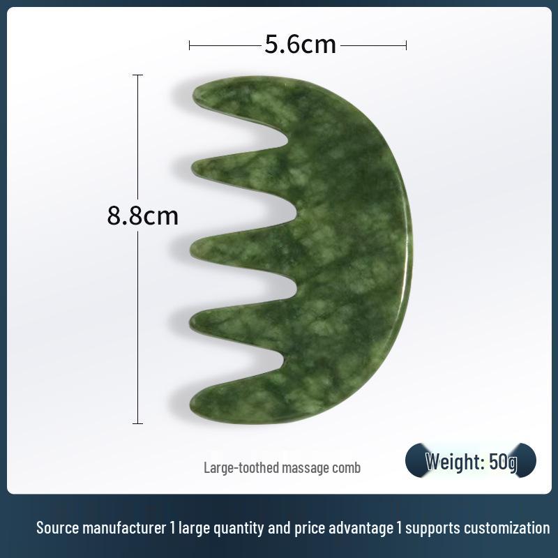Xiu Jade Large Five-Tooth Massage Comb for Head and Meridian Scraping