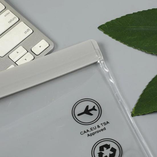 Wiederverschließbare Kosmetiktasche Auslaufsicher Transparent mit Reißverschlussbeutel Reißverschlussverschlussbeutel Flughafensicherheit Reisetasche für Flüssigkeiten Handgepäckbestimmungen