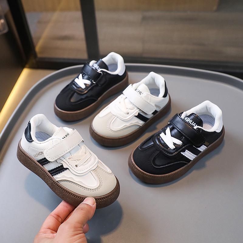 Children's German Training Sneakers - 2025 Spring/Autumn Solid Sole Velcro Sneakers for Boys & Soft Sole Forrest Gump Shoes for Baby Girls.