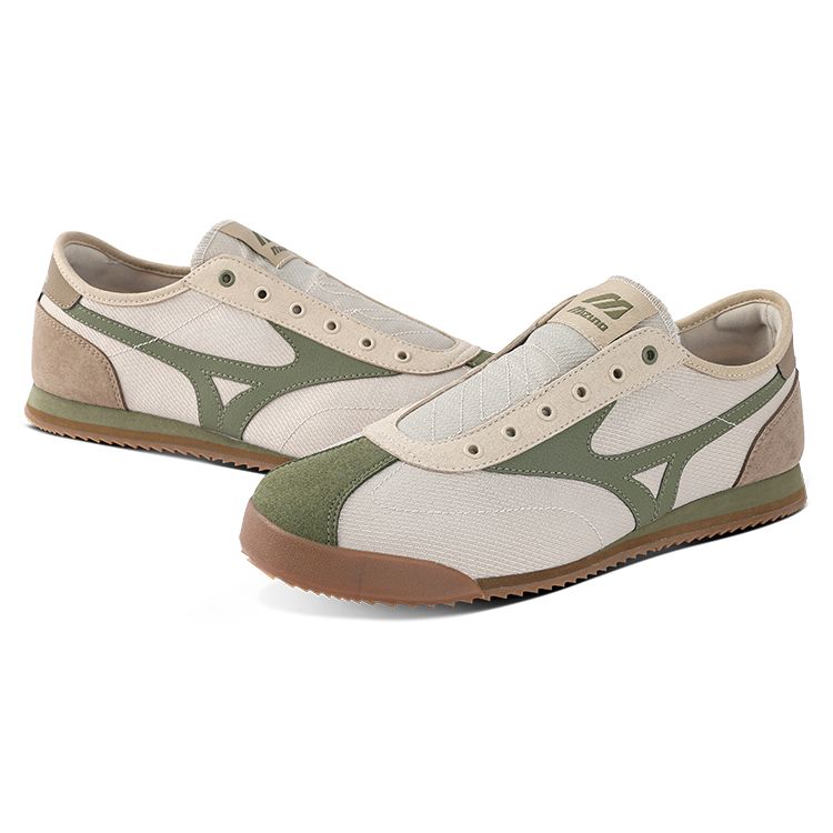 Mizuno LG 60S Classic Versatile Shock Absorbing Non-Slip Breathable Lightweight Low-Top Casual Shoes Unisex Casual Shoes Light-Green D1GH240208