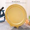 Europäischer Stil Obstschale, Goldene Legierung Kreisform Wellenpunkt Glanz Süßigkeitenschale, 30 cm Abendessen Snack Teller, Party Heimdekoration