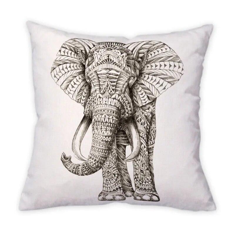 

Подушка для кровати, дивана, домашнего декора, черно-белая наволочка с забавными животными, красочная наволочка с бабочкой 40x40cm