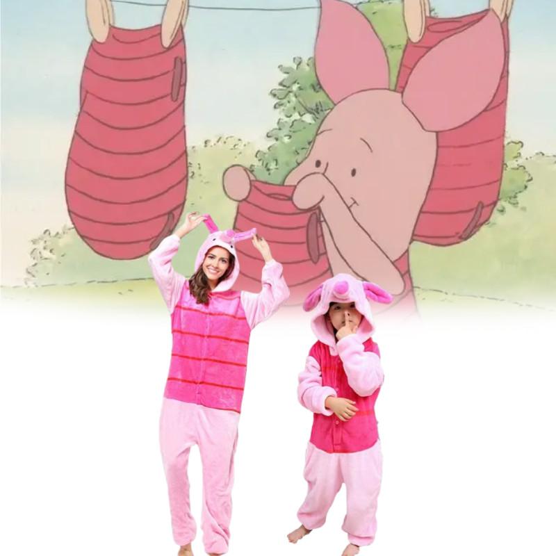 Winnie Piglet The Pooh Characters Unisex Fancy Dress Costume Hoodies Pyjamasaa