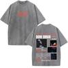 T-shirt Vintage Lavé pour Hommes et Femmes avec Motif Album Tournée du Rappeur Don Omar Musique Pop Manches Courtes T-shirts Hip Hop Vêtements Gothiques T-shirts26