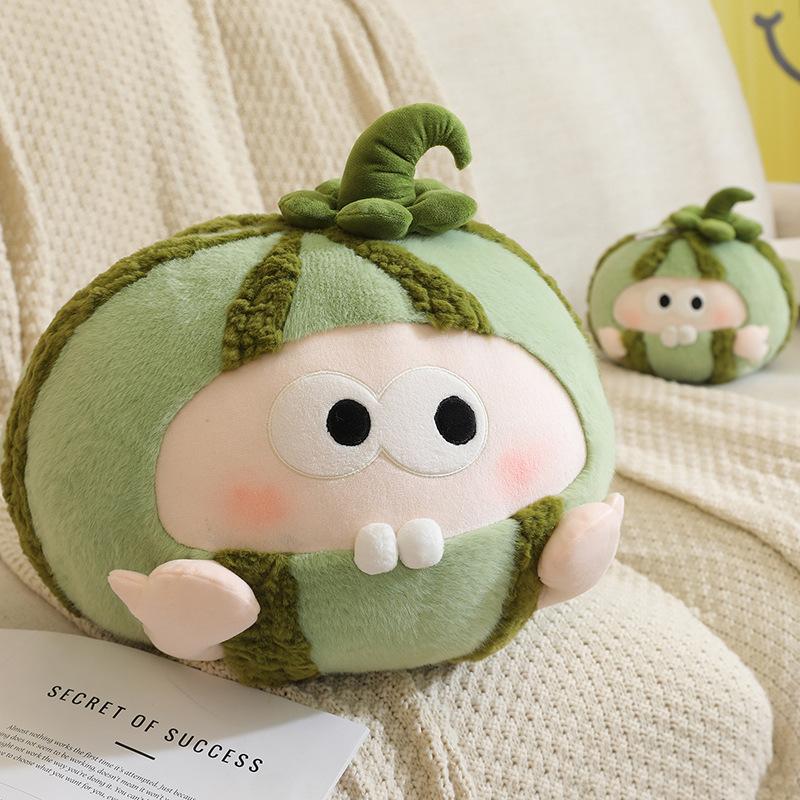 

Новая милая кукла-масса, поедающая дыню, тряпичная кукла, плюшевая кукла, игровой автомат для подарка на день рождения детской подруге 18cm/0.16kg