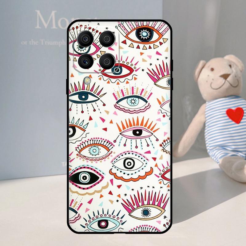 Lucky Eye Blue Evil Eye Print For Samsung Galaxy M12 M32 M52 M31 M55 M15 M11 M21 M13 M33 M35 M53 M14 M34 M54 M06 M16 Case