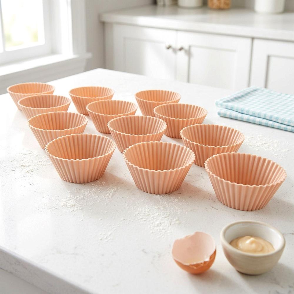 12X Foremki Silikonowe Do Pieczenia Muffinek Babeczek Na Muffinki Babeczki