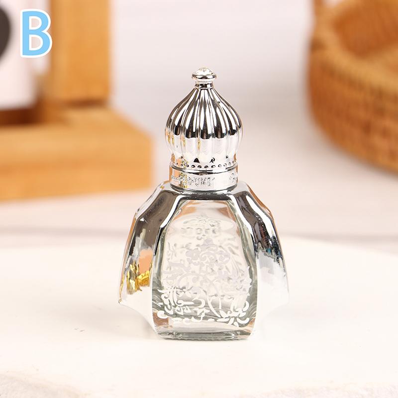 

Міні-роликова пляшка з ефірною олією у формі корони для розливу парфумів Портативна прозора дорожня гальванічна скляна порожня пляшка