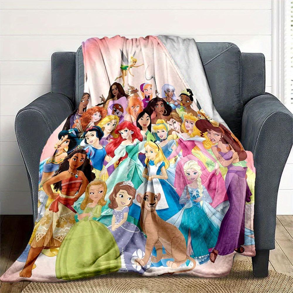 1pc, Disney Princess Collection Blanket, Soft and Warm Home Decorative Throw Blanket for All Seasons, Living Room, Travel, Camping, Car Blankets, Beac