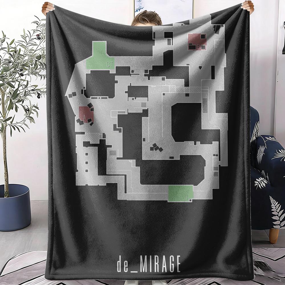 C-Counter Strike CS Go Throw Summer Lightweight Flannel Blanket Soft Breathable AC Throw for Sofa Bed Travel Cozy Nap