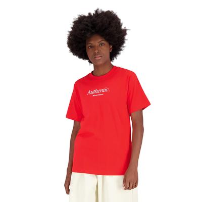 Short Sleeve NB Athletics Icono Graphic Short Sleeve TRD S [New Balance] T-Shirt T-Shirt (WT31551) Women's (True Red)