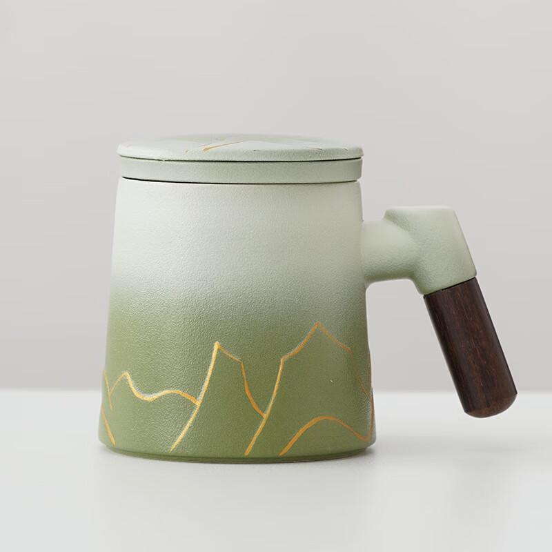Jun Shi Qi ME  Only This Green  Ceramic Tea Mug Safe Packaging
