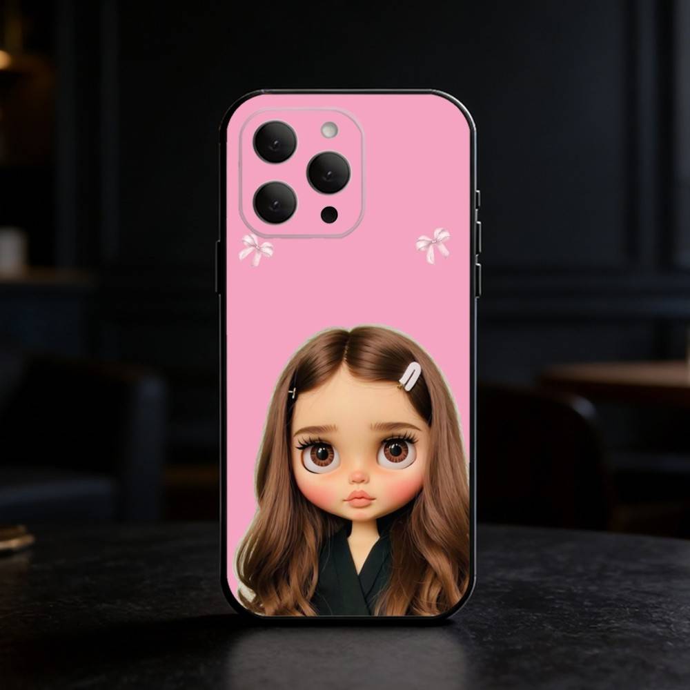 Fashion doll B-blythe Phone Case Silicone black Soft For IPhone 17,16,15,14,13,12,11,SE,Plus Pro Max