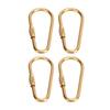 Screw Lock Keychain Hook DIY 4 PCS Brass Screw Lock Clip for Hanging Keys Bottles Connecting Tents