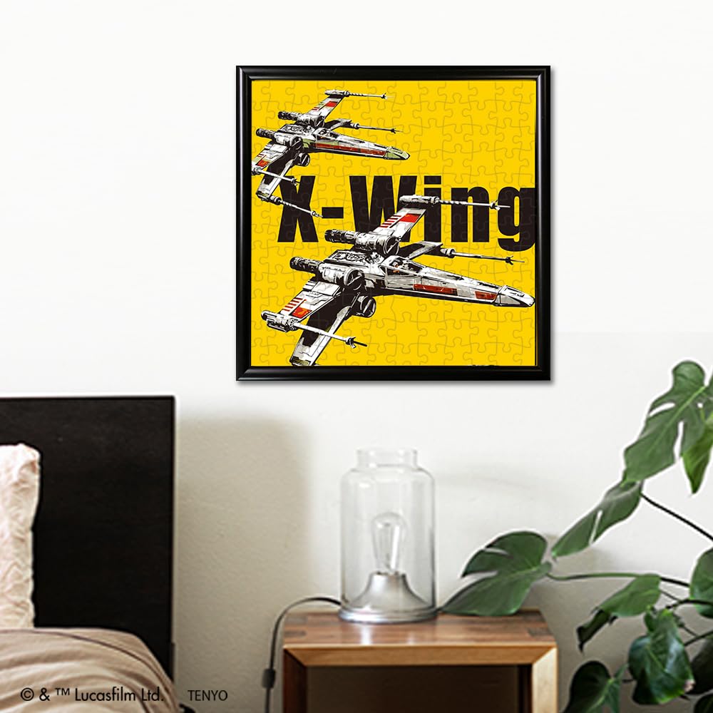 Tenyo In Jigsaw Puzzle Panel Star Wars Starfighter with Panel (Tenyo) [Made Japan] 144-Piece & X-wing (24x24cm) W-144-692 Self-Adhesive