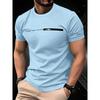 Sommer Herren Freizeit Sport locker übergroß einfach Buchstabenmuster bedruckt Rundhals Kurzarm T-Shirt Top