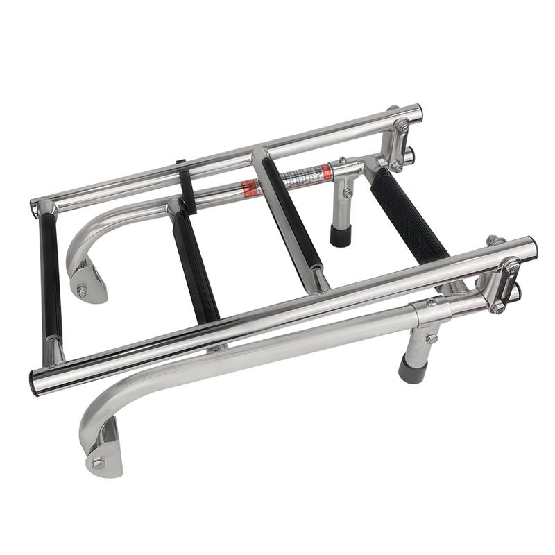 4 Step Marine Boat Accessories Stainless Steel Folding Ladder Marine Pontoon Ladder 2+2 Step for yacht