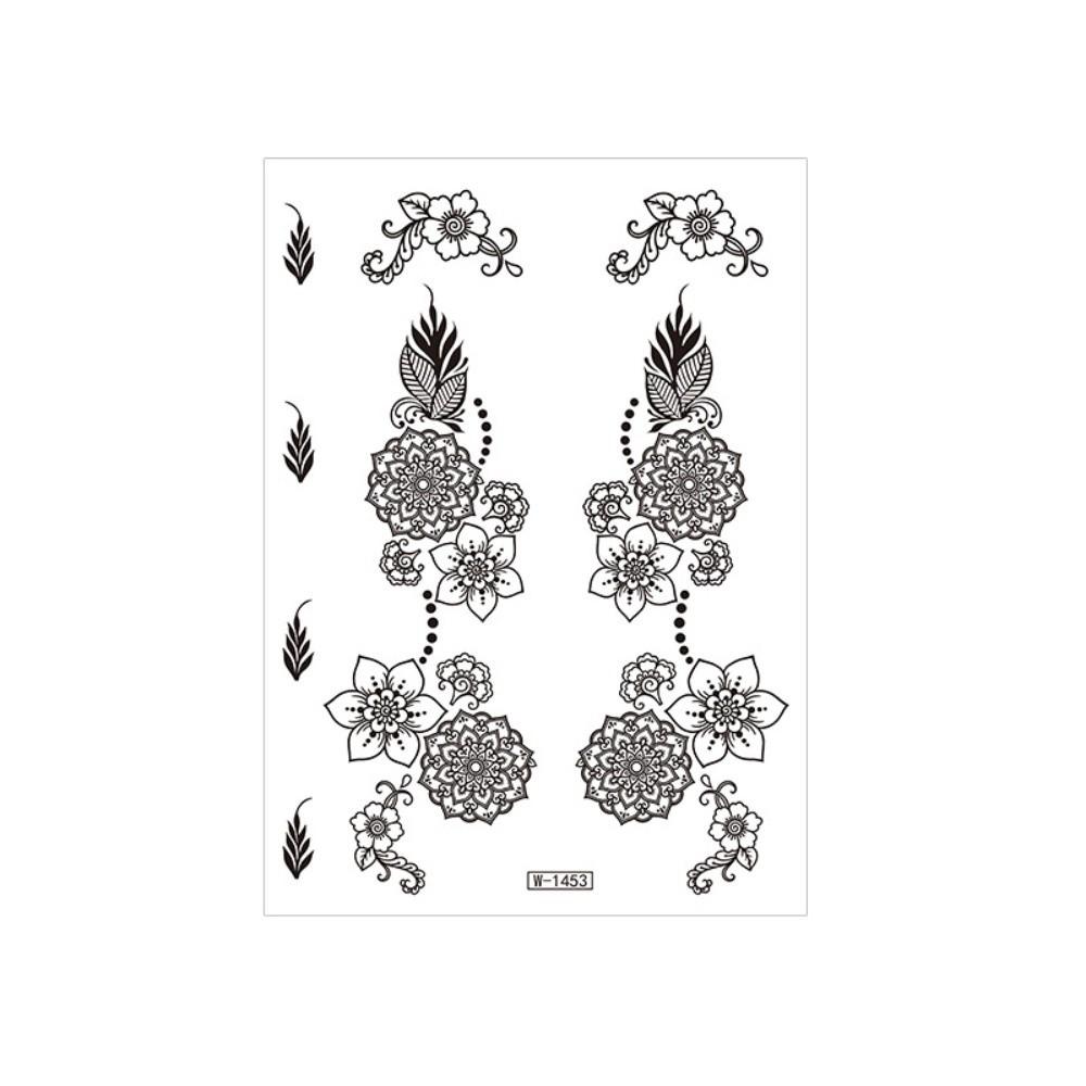 India Mehndi Flower Henna Temporary Tattoo Body Art Sticker Finger Hand Legs Arm