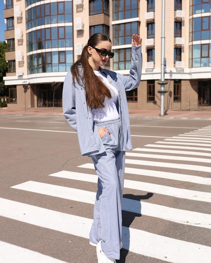 Casual Women’s Shirt and Relaxed Fit Pants – Lightweight & Breathable Fabric Summer 8392-116 HC