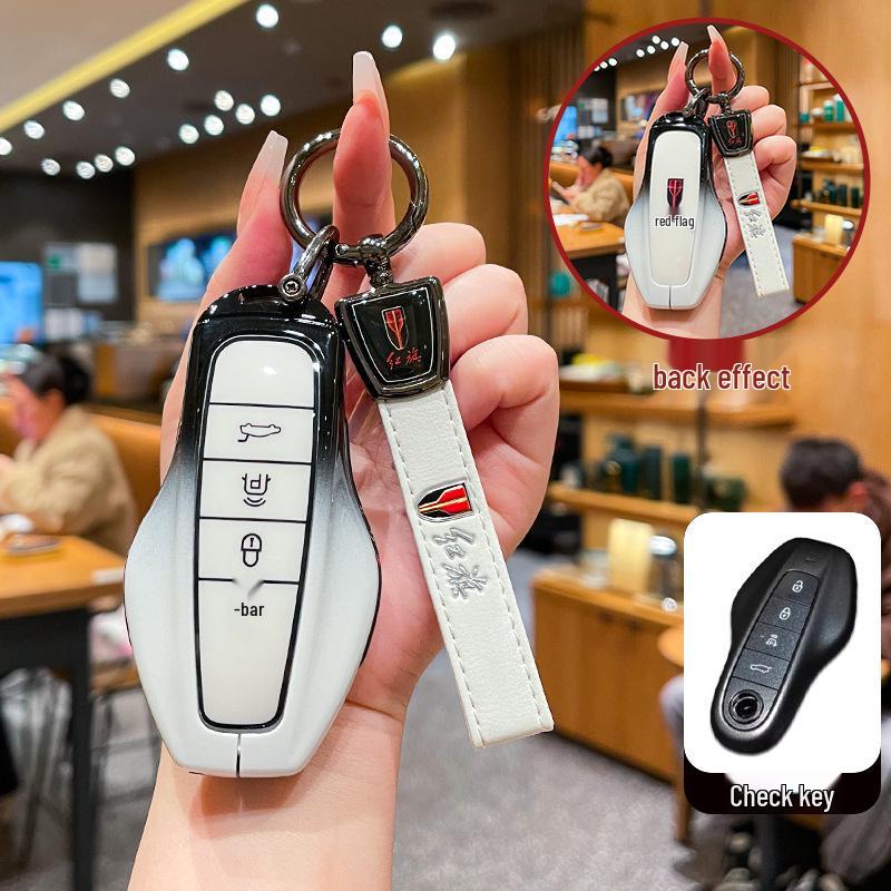 2026 Hongqi HS6 PHEV Key Case: Metal Buckle Shell for HS6/HS3 Smart Hybrid