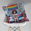 Pride Lesbian LGBT Rainbow Pillowcase for Sofa Room Office Decor Printing  Merchandise AllMatch Cushion Cover