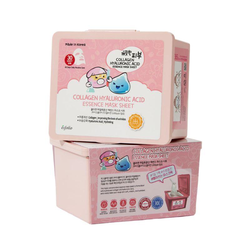 [Esfolio] Marine Collagen Essence Mask (30 Sheets / 400ml) – Daily Firming & Elasticity Pull-Out Mask Pack