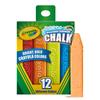 Crayola Washable Sidewalk Chalk Jumbo Set 12 Colors Outdoor Use 512012