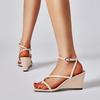 Damen Sandalen Neue Sommer Square Head Wedges Schuhe für Damen Mode Sexy Lässig Große Größe Sandalen Damen Sandalias De Mujer