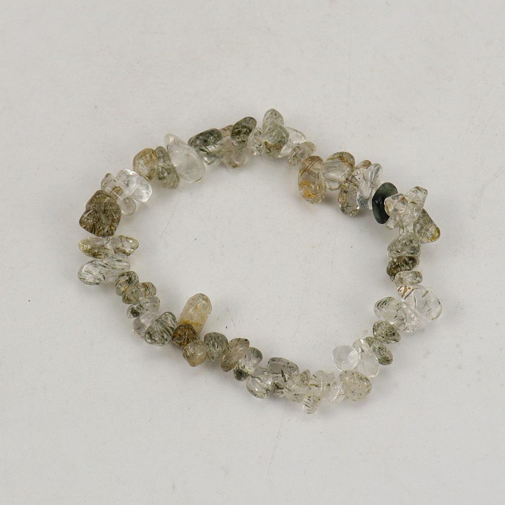Handmade Beaded Natural Crystal Crushed Stone Bracelet B54