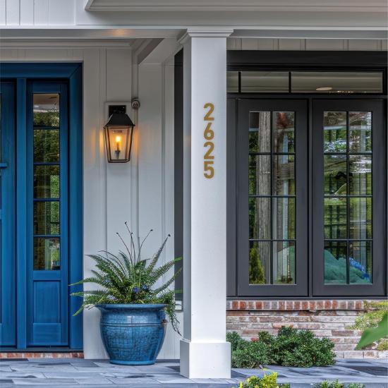 Stainless Steel Floating House Numbers, 8 Inch Modern Metal Address Letters and Mailbox Numbers, House Address Plaques for Home, Apartment, Garages,