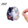 Clear Acrylic Holiday Ornaments Halloween Ghost Keychain, Spooky Pumpkin Keyring Pendant, Keychain Party Favors Cute Heart Bag Charm for Backpacks,