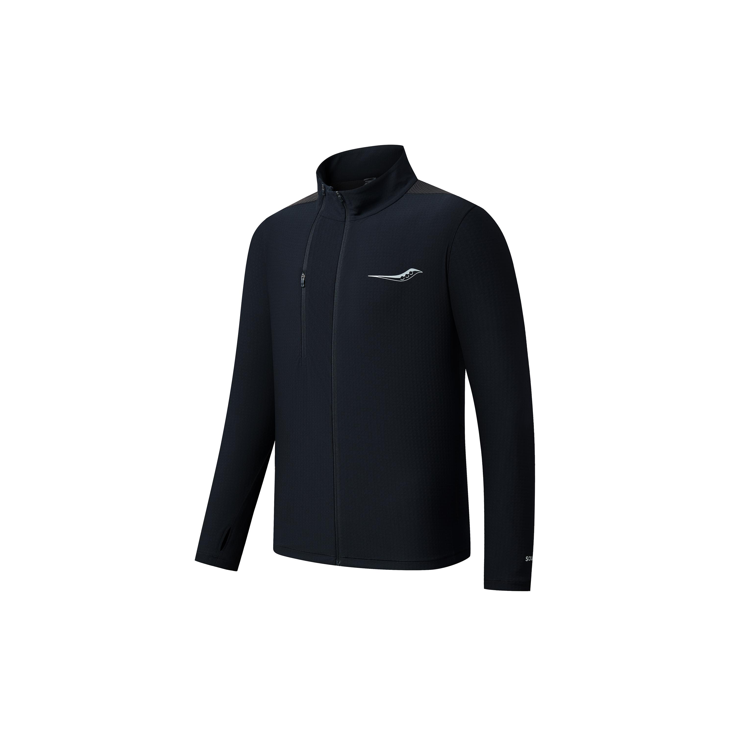 Saucony Jackets Men s Black Stand Collar Moderate Other SC2230116A-BK01 M