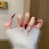 Cat's Eye Wearing Nail Pure Hand-made Nail Piece Fake Nail Wearing Nail Piece Advanced Sense Thin Dog Long