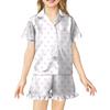 Children's Home Clothes Pajamas Set Short-sleeved Top Shorts Two-piece Set Outer Wear Play Cardigan Clothes