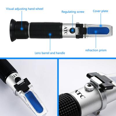 0-20% Refractometer Brix Milk Handheld Sugar Refractometer Sugar Concentration With ATC Sweetness Optics Tester for Milk Fruit
