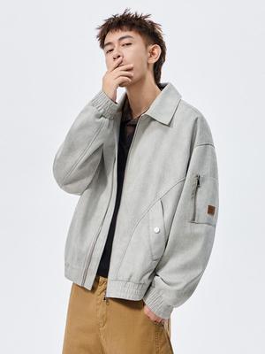 Men's Distressed Lapel Jacket - Short, Versatile Casual Coat for Autumn/Winter 2026
