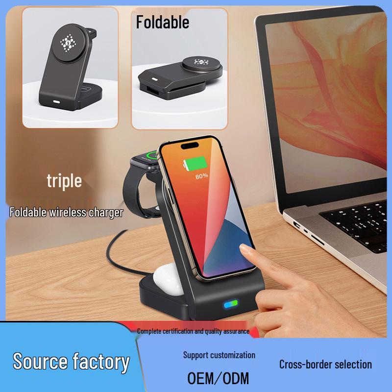 3-in-1 Foldable Magnetic Wireless Charger for Apple Devices