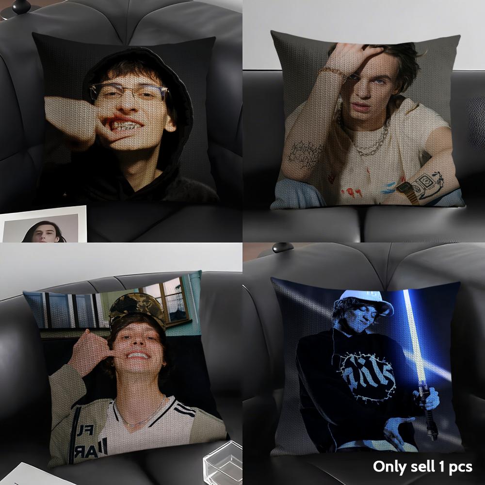 Og B-Buda Russia Rapper Cushion Cover Natural Linen Organic Fabric Double-Sided Printing Sofa Home Decor Gift Pillow Case