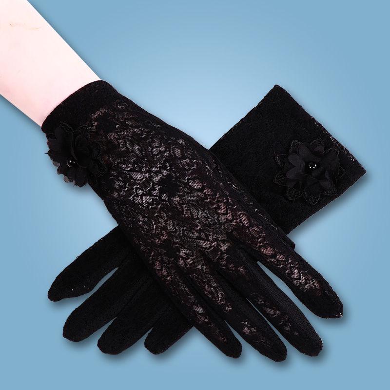 Women's UV Protection Summer Gloves: Thin Ice Silk, Lace, Elastic, Non-Slip, Touchscreen for Driving, Cycling, Electric Scooter