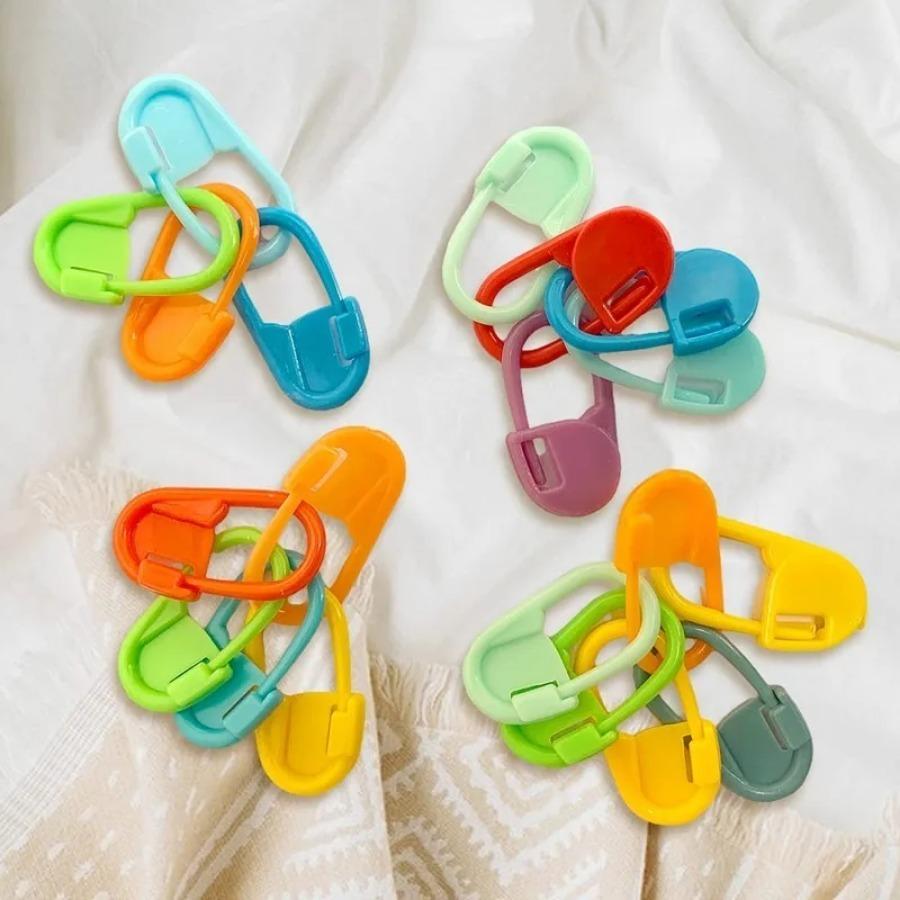 Mix Color Mini Resin Small Clips Pins Plastic Knitting Tools Locking Stitch Markers Crochet Sewing Needle Marking Accessories