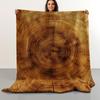 Plank Print Flannel Shawl, Casual Soft Blanket, Rustic Wood Grain Design, All Season Multi Scenario Comfort Accent