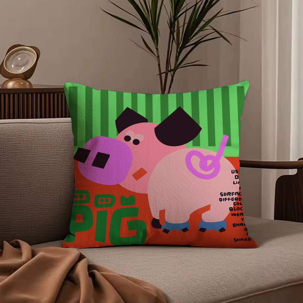 

Chinese Zodiac Print Pillow Case Anti-dustmite Pillowcase Invisible zipper silky short plush Sofa cushion cover 30X30cm