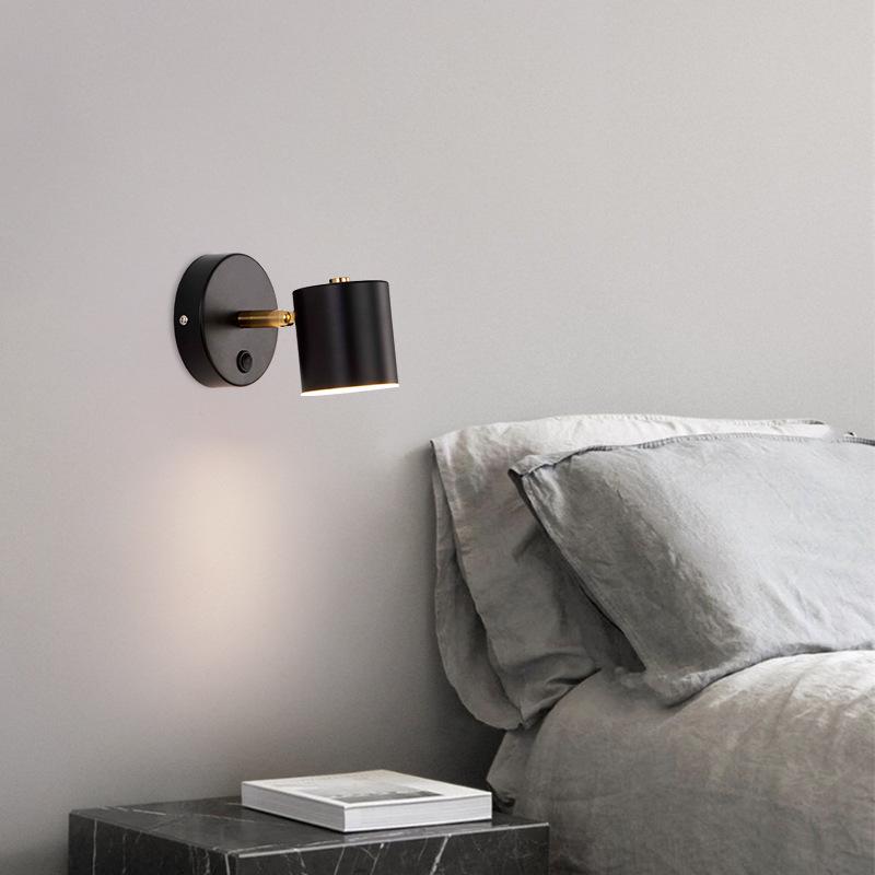 Nordic Modern Wall Lamp: Bedside Reading Light & Small Spotlight for Bedroom, Aisle, or Bathroom Mirror.