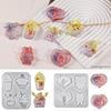 DIY Epoxy Resin Mold for Mirror, Earring, Pendant, Keychain, Sweet Cone, Heart, Rabbit, Cat, and Flowing Sand Designs.